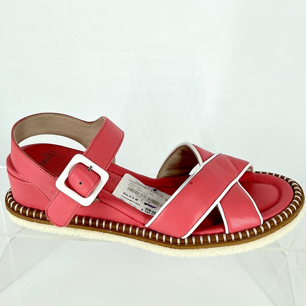 Amalfi Size 6.5 Pink Leather Platform‎ Sandals NEW Italy Rangoni Montecarlo $280